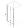 Mexen Lima faltbare Duschabtrennung 80 cm, transparent, schwarz - 856-080-000-70-00