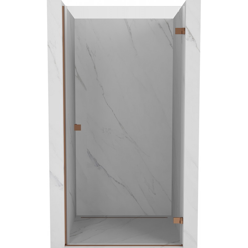 Mexen Lunar-B rechte, schwenkbare Duschkabinentür 50 cm, transparent, Roségold - 832-050-000-60-00-P