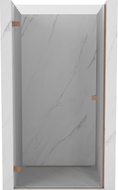 Mexen Lunar-B linke Pendeltür 50 cm, transparent, gebürstetes Kupfer - 832-050-000-65-00-L