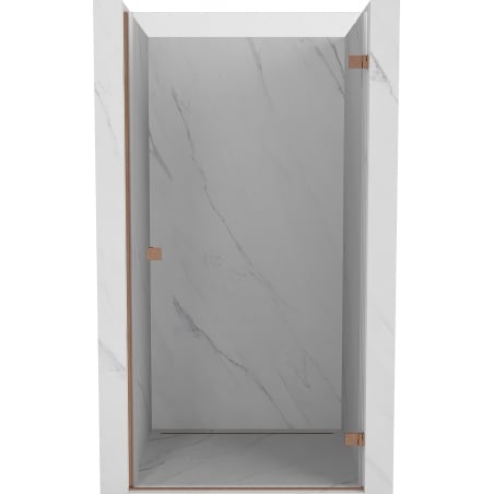 Mexen Lunar-B Rechte schwenkbare Duschtür 45 cm, transparent, gebürstetes Kupfer - 832-045-000-65-00-P