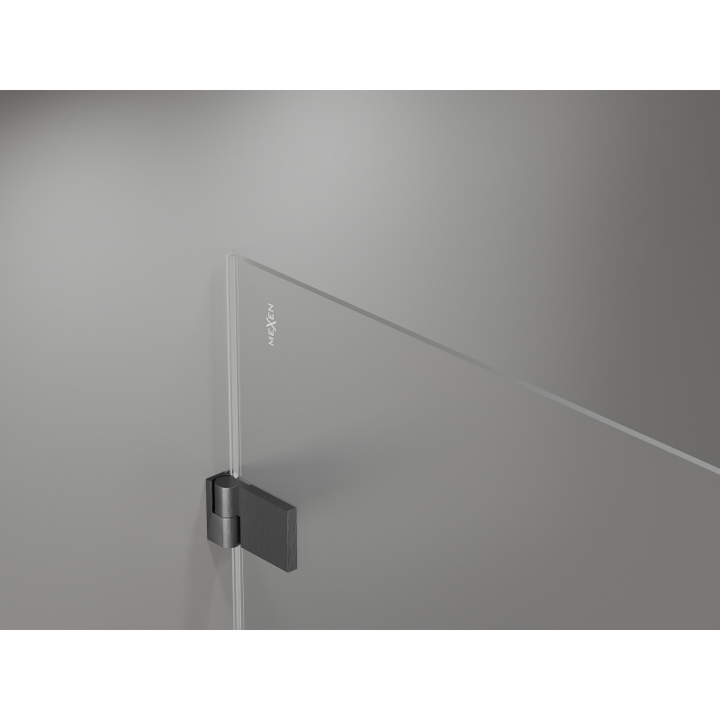 Mexen Lunar-B linke, schwenkbare Duschtür 50 cm, transparent, gun gray gebürstet - 832-050-000-66-00-L