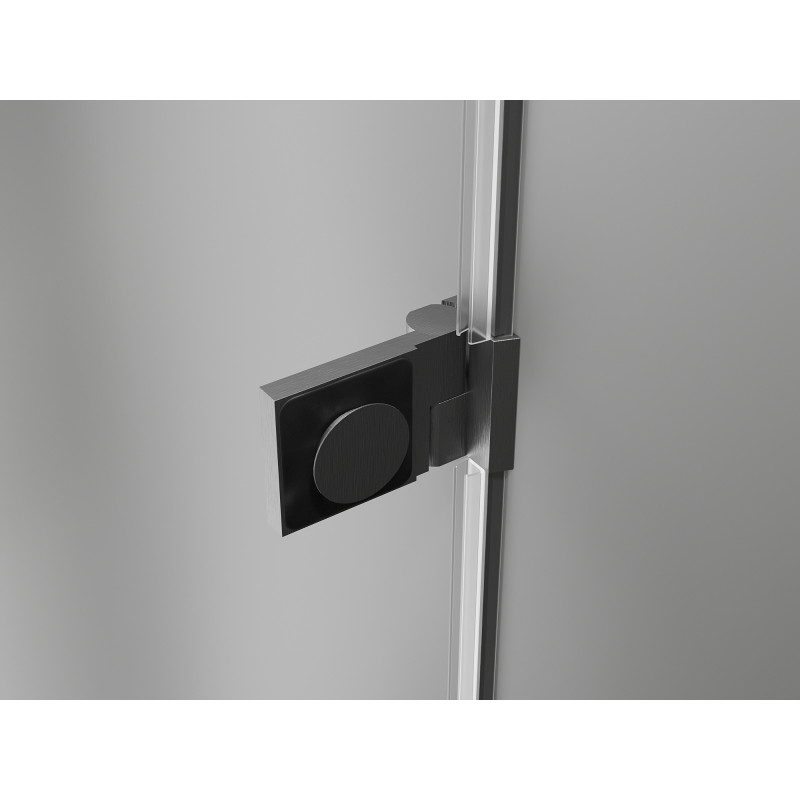Mexen Lunar-B linke, schwenkbare Duschtür 50 cm, transparent, gun gray gebürstet - 832-050-000-66-00-L