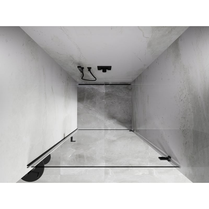 Mexen Lunar-B Schwenkbare Duschkabinentür rechts 50 cm, transparent, gebürstetes Gun Gray - 832-050-000-66-00-P