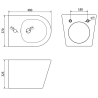 Mexen Rico Wand-Bidet, weiß - 35724800