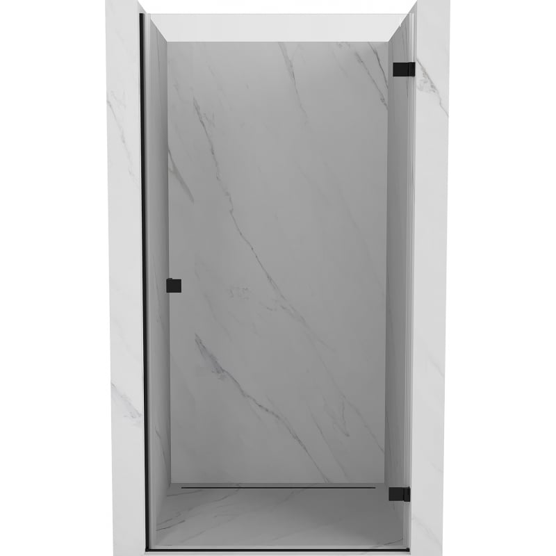 Mexen Lunar-B Rechte, schwenkbare Duschabtrennung 55 cm, transparent, schwarz - 832-055-000-70-00-P