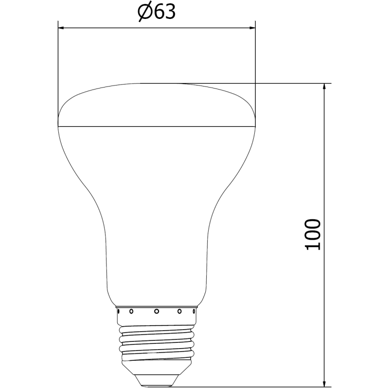 Mexen Nova LED-Birne E27, R63, 8W, Neutral - 4000K, 840 lm - L104-E27-0840-01