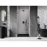 Mexen Lunar-B linke, aufklappbare Duschabtrennung 50 cm, transparent, Gun Metal - 832-050-000-95-00-L