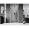 Mexen Lunar-B linke, aufklappbare Duschabtrennung 50 cm, transparent, Gun Metal - 832-050-000-95-00-L
