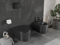 Mexen Sofia wandmontiertes Bidet, Schwarz matt - 35544885