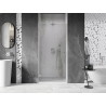 Mexen Lunar-B linke, schwenkbare Duschabtrennung 50 cm, transparent, gebürstetes Nickel - 832-050-000-97-00-L