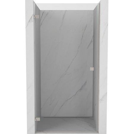 Mexen Lunar-B linke, schwenkbare Duschtür 55 cm, transparent, gebürstetes Nickel - 832-055-000-97-00-L