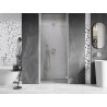 Mexen Lunar-B rechte, schwenkbare Duschabtrennung 55 cm, transparent, gebürstetes Nickel - 832-055-000-97-00-P