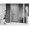 Mexen Lunar-B rechte, schwenkbare Duschabtrennung 55 cm, transparent, gebürstetes Nickel - 832-055-000-97-00-P