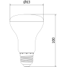 Mexen Nova LED-Lampe E27, R63, 10W, Kalt - 6500K, 1055 lm - L104-E27-1065-01
