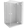 Mexen Lunar L Duo Duschkabine schwenkbar rechts 110 x 70 cm, transparent, weiß - 834L-110P-070L-20-00