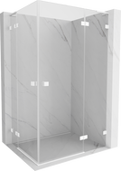 Mexen Lunar L Duo Duschkabine, rechts öffnend 115 x 70 cm, transparent, weiß - 834L-115P-070L-20-00