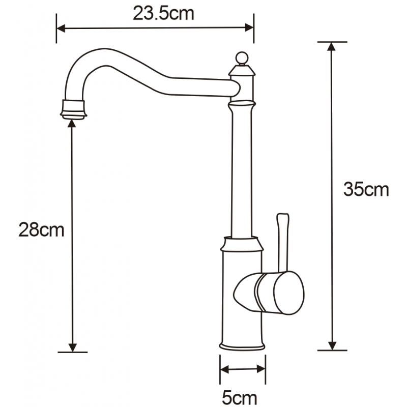 Mexen Inu Küchenarmatur, Inox - 672200-99