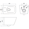 Mexen Cube Unterputz-WC-Set Fenix XS-F mit WC-Schüssel und Absenkautomatik, weiß glänzend - 68030924000