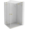 Mexen Lunar L Duo Duschkabine, rechts öffnend, 110 x 85 cm, transparent, gold - 834L-110P-085L-50-00