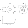 Mexen Carmen Unterputz-WC-Set Fenix XS-F mit WC-Schüssel, weiß glänzend - 6803388XX00
