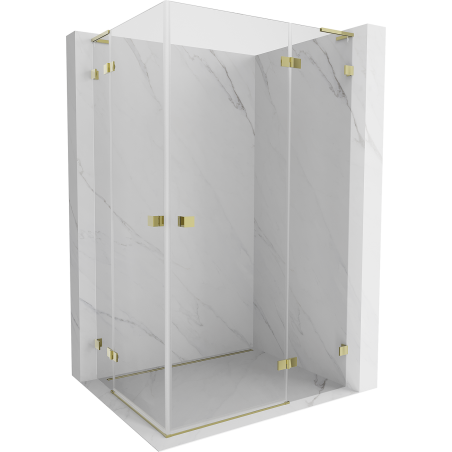 Mexen Lunar L Duo Duschkabine Pendeltür rechts 120 x 80 cm, transparent, gold - 834L-120P-080L-50-00