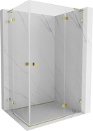 Mexen Lunar L Duo Duschkabine Schwingtür rechts 120 x 110 cm, transparent, gold - 834L-120P-110L-50-00