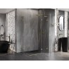 Mexen Lunar L Duo Duschkabine schwenkbar rechts 85 x 70 cm, transparent, gebürstet gold - 834L-085P-070L-55-00