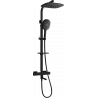 Mexen CQ22 Bade- und Duschset mit Regenbrause und Thermostatarmatur, schwarz - 779102295-70