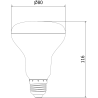 Mexen Nova LED-Glühbirne E27, R80, 12W, Neutral - 4000K, 1260 lm - L105-E27-1240-01