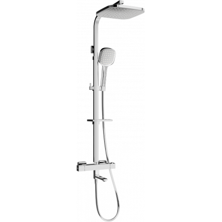 Mexen CQ33 Badewannen-Duschset mit Duschkopf und Thermostatarmatur, Chrom - 779103395-00