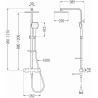 Mexen CQ33 Badewannen-Duschset mit Duschkopf und Thermostatarmatur, Chrom - 779103395-00