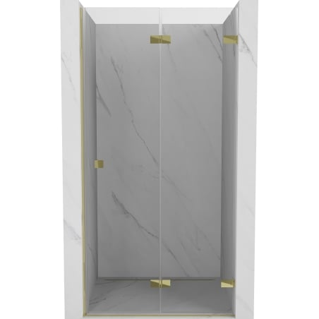 Mexen Lunar-F faltbare Duschwand rechts 55 cm, transparent, gold - 836-055-000-50-00-P