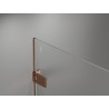 Mexen Lunar-F faltbare Duschabtrennung links 55 cm, transparent, Roségold - 836-055-000-60-00-L