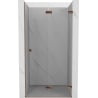 Mexen Lunar-F faltbare Duschabtrennung rechts 50 cm, transparent, Roségold - 836-050-000-60-00-P