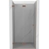 Mexen Lunar-F faltbare Duschwand links 55 cm, transparent, gebürstetes Kupfer - 836-055-000-65-00-L