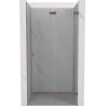 Mexen Lunar-F faltbare Duschwand rechts 50 cm, transparent, gebürstetes Kupfer - 836-050-000-65-00-P