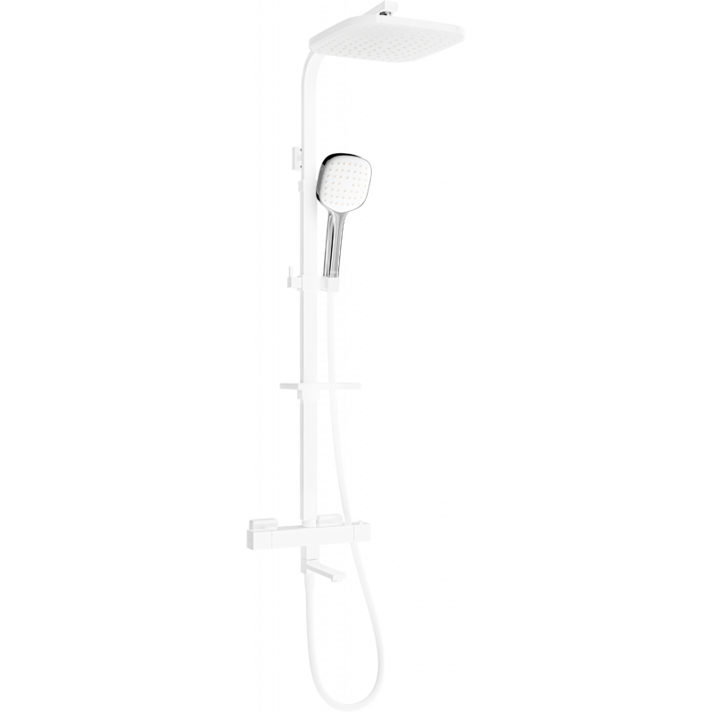 Mexen CQ33 Badewannen- und Duschset mit Regendusche und Thermostatbatterie, weiß/chrom - 779103395-21