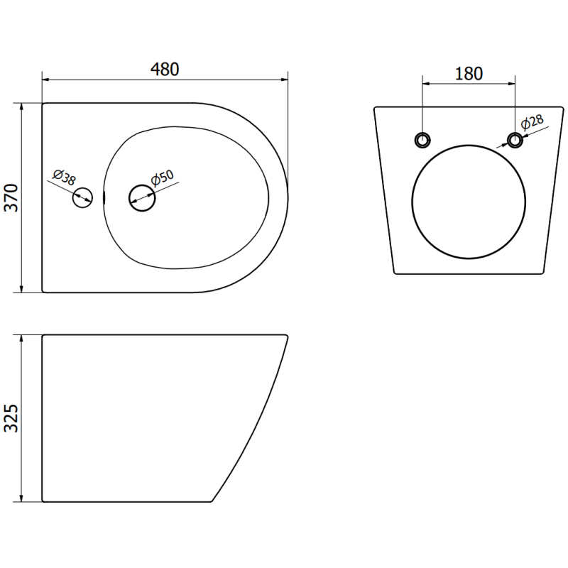 Mexen Lena Unterputz-Bidet Set Fenix B mit Bidet, schwarzmatt - 69935224885