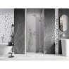 Mexen Lunar-F faltbare Duschwand rechts 50 cm, transparent, gebürstetes Nickel - 836-050-000-97-00-P