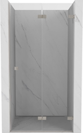 Mexen Lunar-F faltbare Duschabtrennung rechts 55 cm, transparent, gebürsteter Nickel - 836-055-000-97-00-P