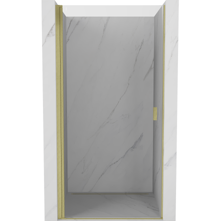 Mexen Mist-B Schwenkbare Duschkabinentür 50 cm, transparent, gebürstetes Gold - 8A2-050-000-55-00