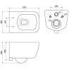 Mexen Stella Unterputz-Bidet-Set Fenix B mit WC, weiß - 69935685100