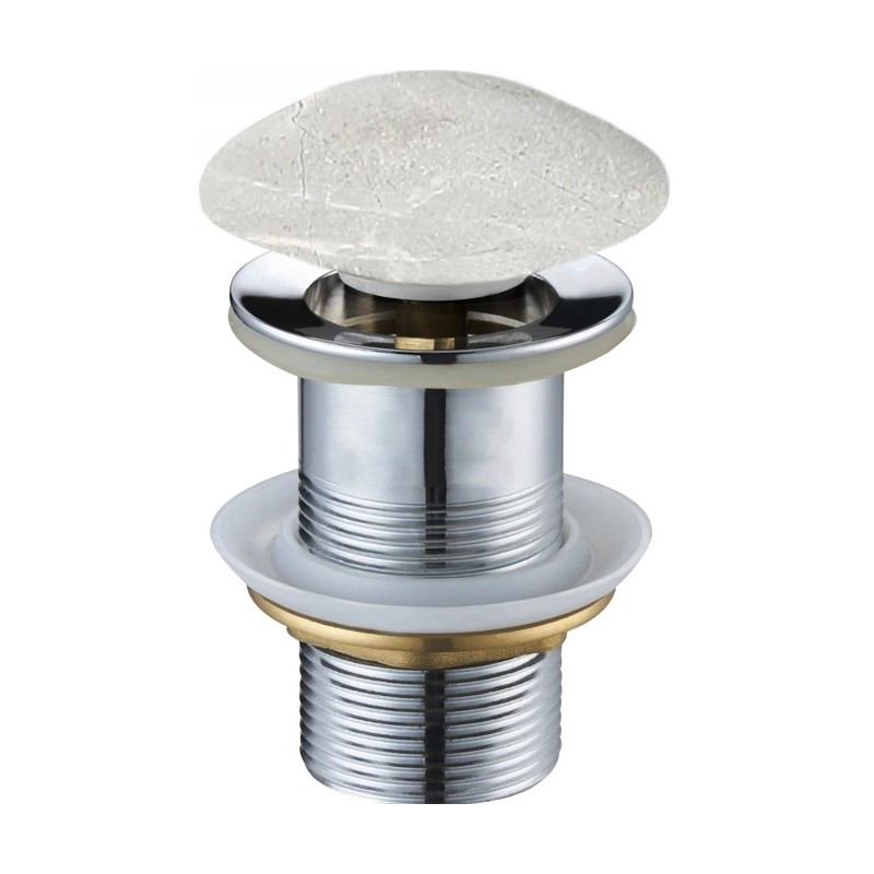Mexen Klick-Klack-Stöpsel rund, grauer Stein - 79910-91