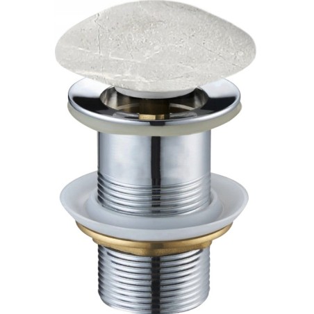 Mexen Klick-Klack-Stöpsel rund, grauer Stein - 79910-91