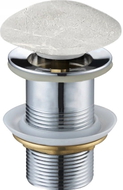 Mexen Klick-Klack-Stöpsel rund, grauer Stein - 79910-91