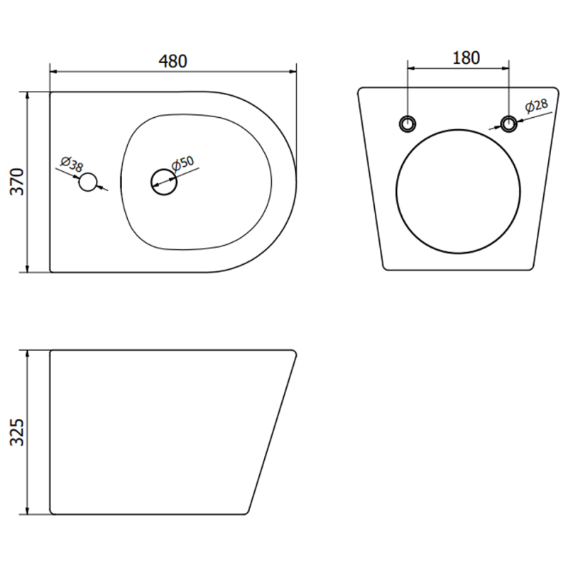 Mexen Rico Unterputz-Bidet-Set Fenix B mit Bidet, schwarz matt - 69935724885