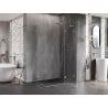 Mexen Lunar L Duo Duschkabine öffnend rechts 80 x 75 cm, transparent, gebürstetes Nickel - 834L-080P-075L-97-00