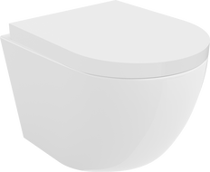 Mexen Lena rimless WC-Schüssel mit langsam schließendem, festem Sitzbrett, Duroplast, glänzend weiß - 30220200