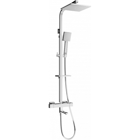Mexen CQ45 Badewannen-Duschset mit Regenbrause und Thermostatarmatur, Chrom - 779104595-00