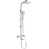 Mexen CQ45 Badewannen-Duschset mit Regenbrause und Thermostatarmatur, Chrom - 779104595-00